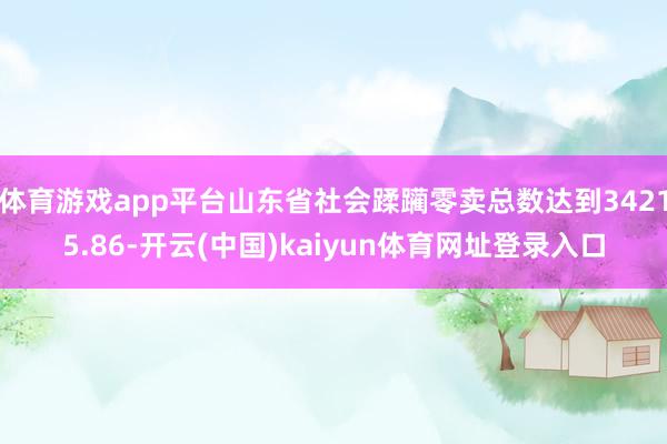 体育游戏app平台山东省社会蹂躏零卖总数达到34215.86-开云(中国)kaiyun体育网址登录入口