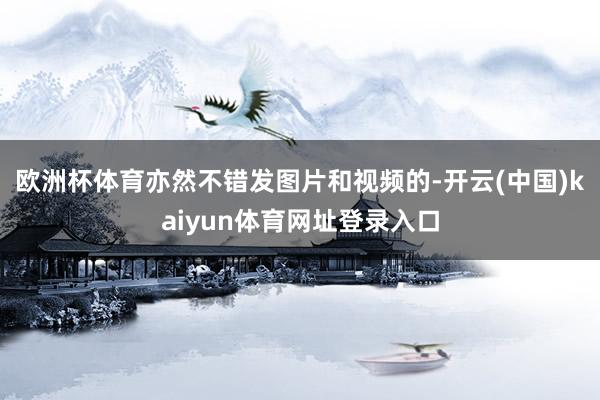 欧洲杯体育亦然不错发图片和视频的-开云(中国)kaiyun体育网址登录入口