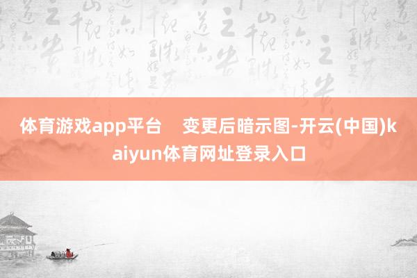 体育游戏app平台    变更后暗示图-开云(中国)kaiyun体育网址登录入口
