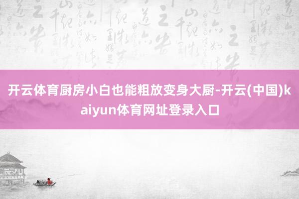 开云体育厨房小白也能粗放变身大厨-开云(中国)kaiyun体育网址登录入口