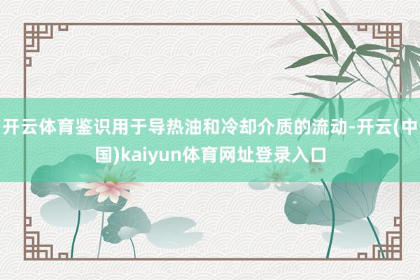 开云体育鉴识用于导热油和冷却介质的流动-开云(中国)kaiyun体育网址登录入口