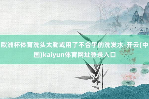 欧洲杯体育洗头太勤或用了不合乎的洗发水-开云(中国)kaiyun体育网址登录入口