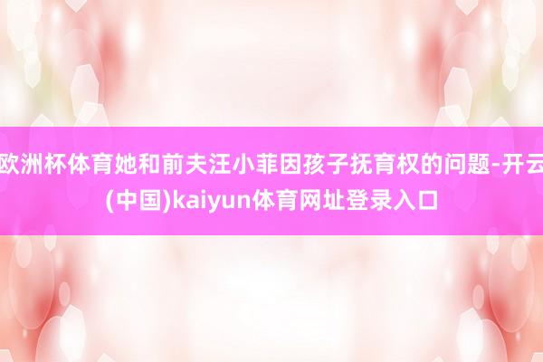欧洲杯体育她和前夫汪小菲因孩子抚育权的问题-开云(中国)kaiyun体育网址登录入口